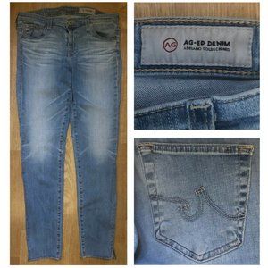 AG ADRIANO GOLDSCHMIED THE LEGGING ANKLE Women’s Low Rise STRETCH Jeans sz 30R